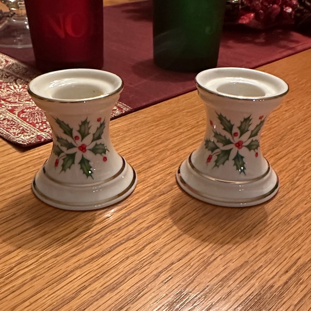 Lenox Holiday Candle Holders